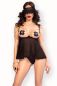 Preview: Babydoll-Set CR4715 schwarz